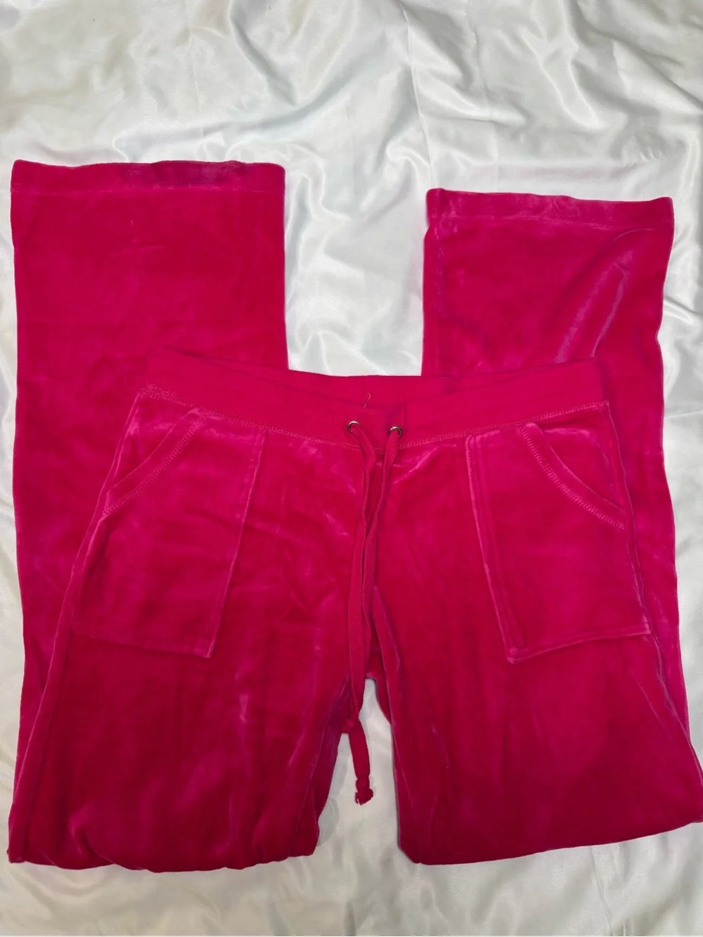 Ambiance Apparel Pink Velour Drawstring Lounge Pants, Large